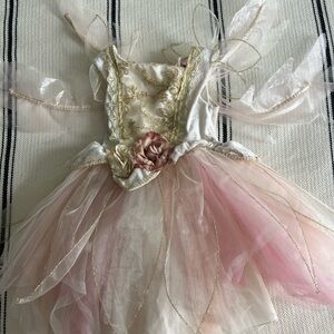 Elegant Pink and Cream Fairy Costume for Kids